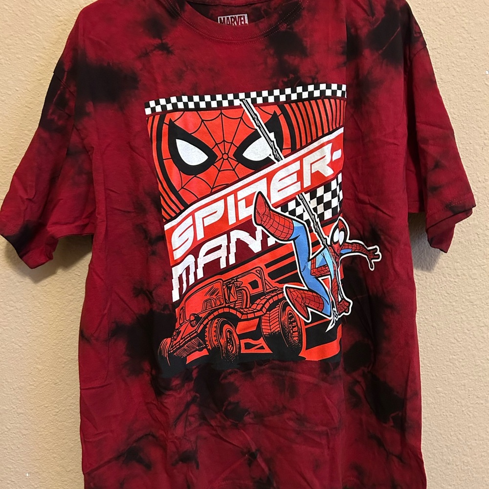 Marvel Spider-Man Red Tie-Dye T-Shirt size L